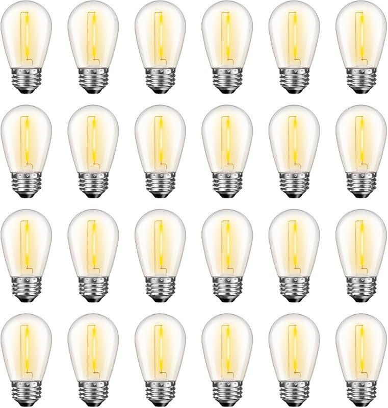 8 Best LED Light Bulbs for Outdoors: Buyer's Guide 8 GvvooHome 24 Pack S14 LED Outdoor String Light Bulbs, Warm White E26 Base for Patio