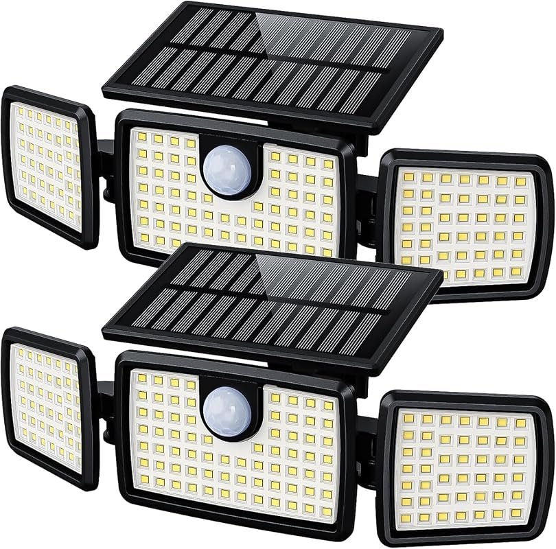 10 Best Outdoor Motion Sensor Lights Wireless Compared 11 MIHANI 2500LM Solar Flood Lights with Motion Sensor, IP65 Waterproof and 270° Wide Angle