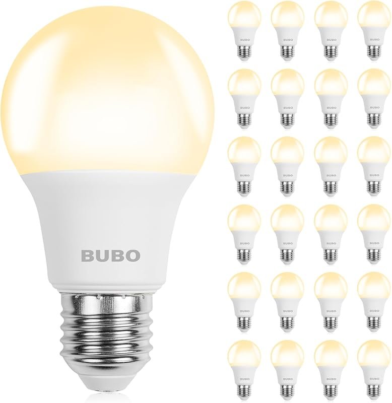 8 What Is the Best LED Light Bulb: Top Picks & Buyer's Guide 5 BUBO 40 Watt Equivalent A19 LED Bulbs, Soft White 2700K, 550 Lumens, 24 Pack for Cozy Spaces