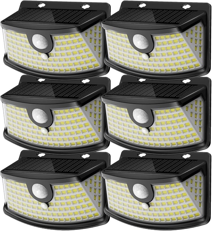10 Best Outdoor Motion Sensor Lights Wireless Compared 7 Aootek 120 LEDs Solar Motion Sensor Lights Outdoor, 6 Pack for Enhanced Security