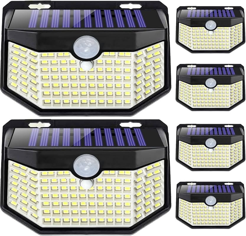 10 Best Outdoor Motion Sensor Lights Wireless Compared 8 HMCITY 120 LED Outdoor Solar Lights with Motion Sensor, 3 Lighting Modes and IP65 Waterproof