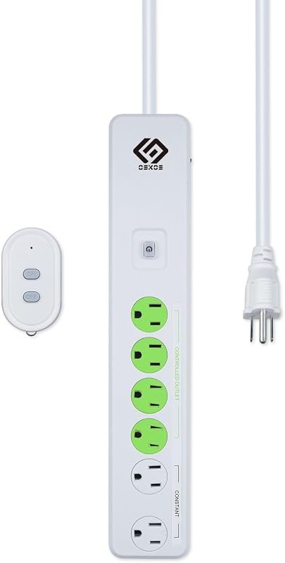 10 Best Energy Saving Power Strips Worth Buying: Top Picks 8 OSKOS Indoor 6-Outlet Energy-Saving Strip with Wireless Remote, 100-Foot RF Range for Convenient Control