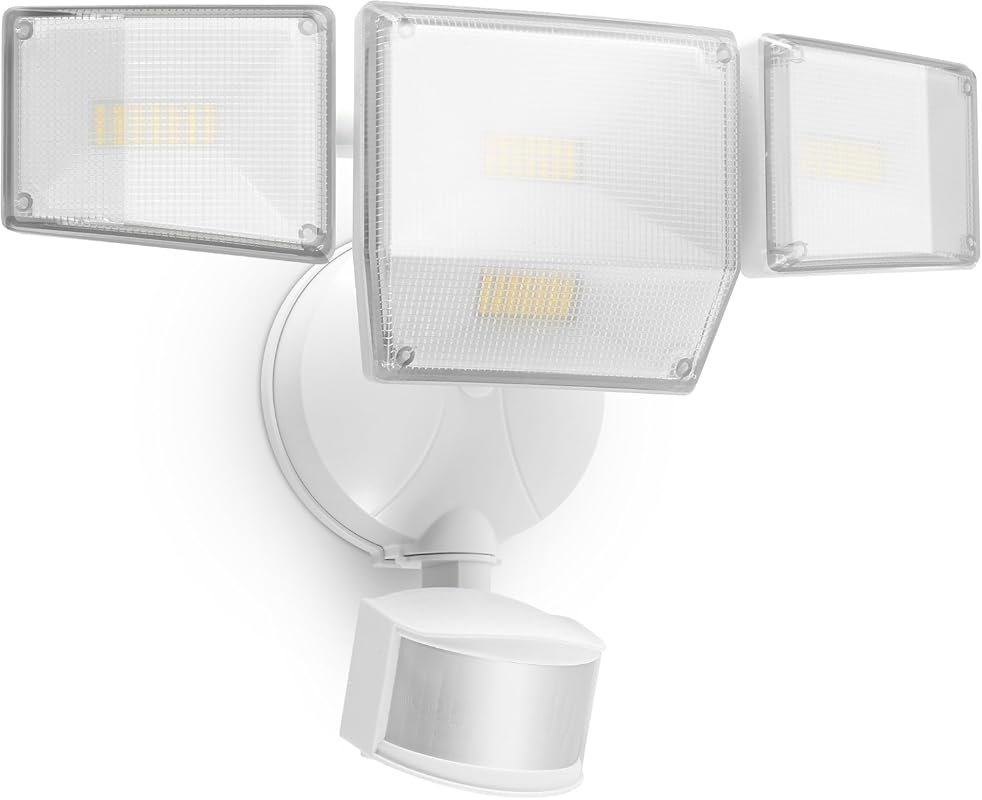 10 Best Motion Detector Flood Lights: Buyer's Guide 5 85W 10000LM 4-Head Motion Sensor Security Light, IP65 Waterproof for Garage or Yard
