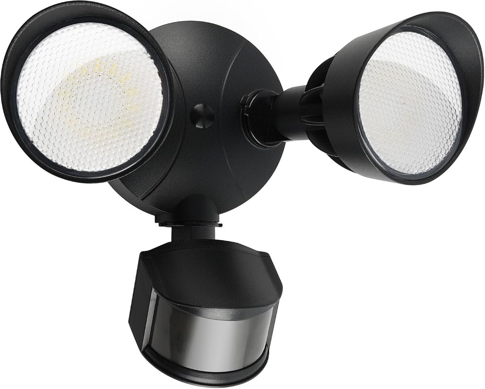 10 Best Exterior Motion Sensor Lights Worth Buying 11 45W 5500LM Dual Head PIR Motion Sensor Outdoor Lights, IP65 Waterproof Dusk to Dawn Security Light for Garages