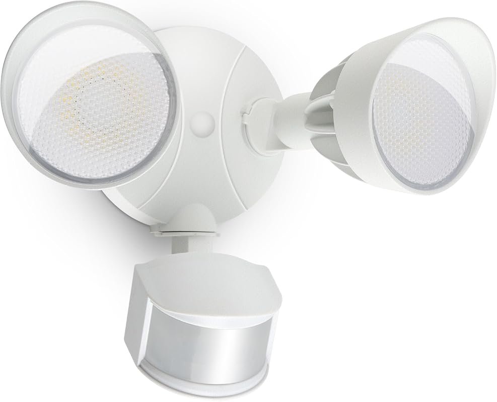 5 Best Motion Lights for Outdoors: Features & Buyer's Guide 3 45W 5500LM Dual Head PIR Motion Sensor Outdoor Flood Light, IP65 Waterproof, Dusk to Dawn Security Light