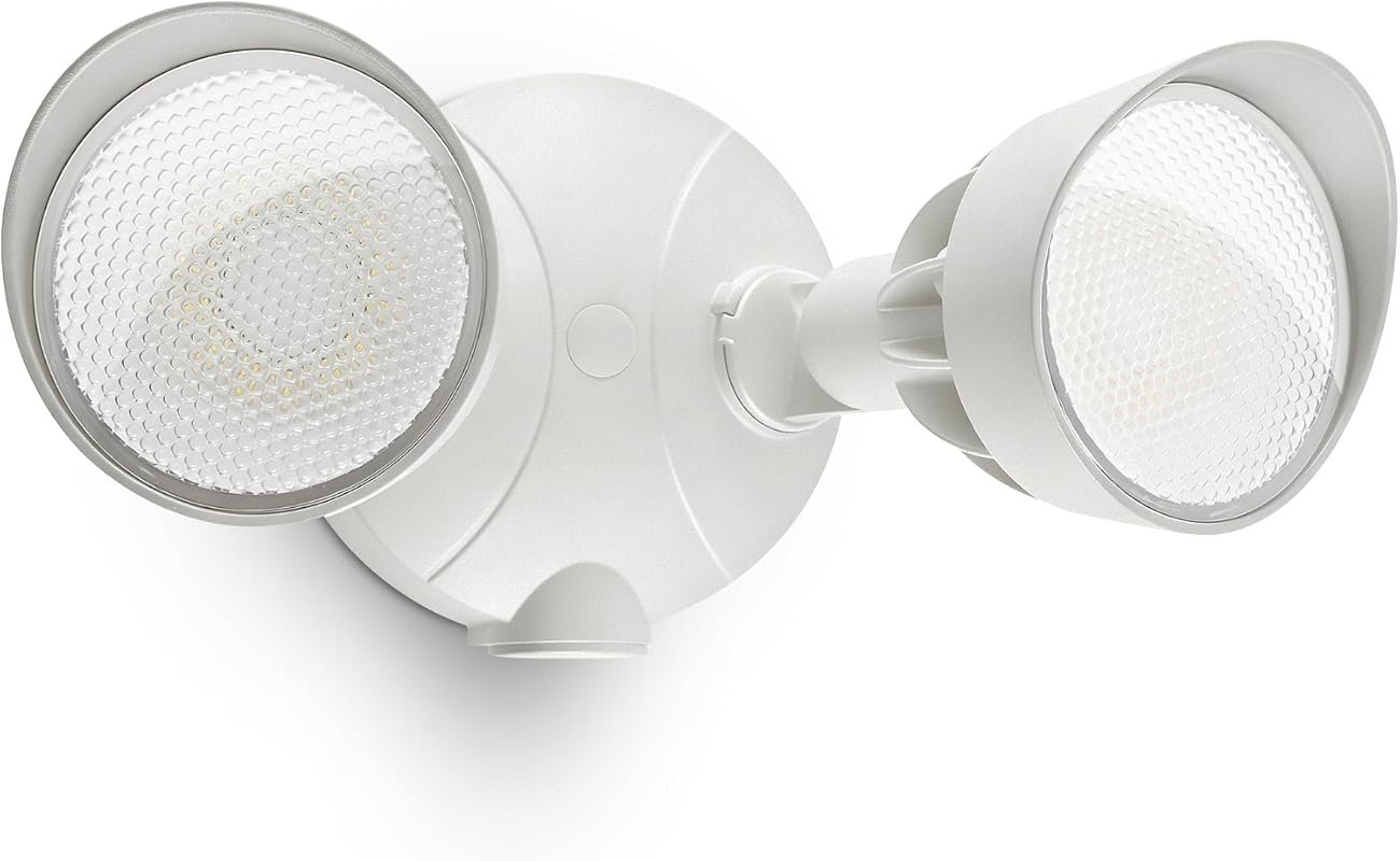 10 Best Outdoor LED Flood Light Fixtures Worth Buying 9 45W Dual Head Outdoor Flood Lights, 5500LM, Wall Switch Controlled, 5000K Daylight, IP65 Waterproof for Garage