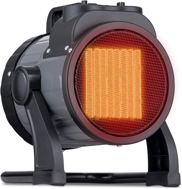 10 Best 120V Electric Heater for Garage Worth Buying 6 NewAir NGH160GA00 Electric Portable Garage Heater, 120V, Heats Up to 160 sq ft, Black and Gray
