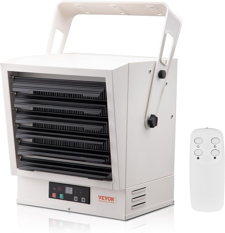 10 Best 120V Electric Heater for Garage Worth Buying 10 VEVOR 10000W Digital Electric Garage Heater with Remote Control, Overheat Protection, and Timer