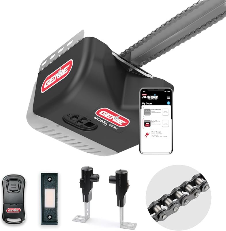 10 Best Rated Garage Door Opener Worth Buying: Top Picks 11 Genie Chain Drive 500 1/2 HP Smart Garage Door Opener, Model 1135-VM for Enhanced Control