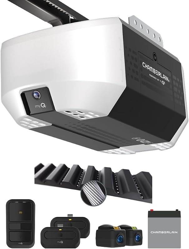 10 Best Rated Garage Door Opener Worth Buying: Top Picks 5 Chamberlain myQ Garage Door Opener, 3/4HP with Fixed Camera for Smart Monitoring