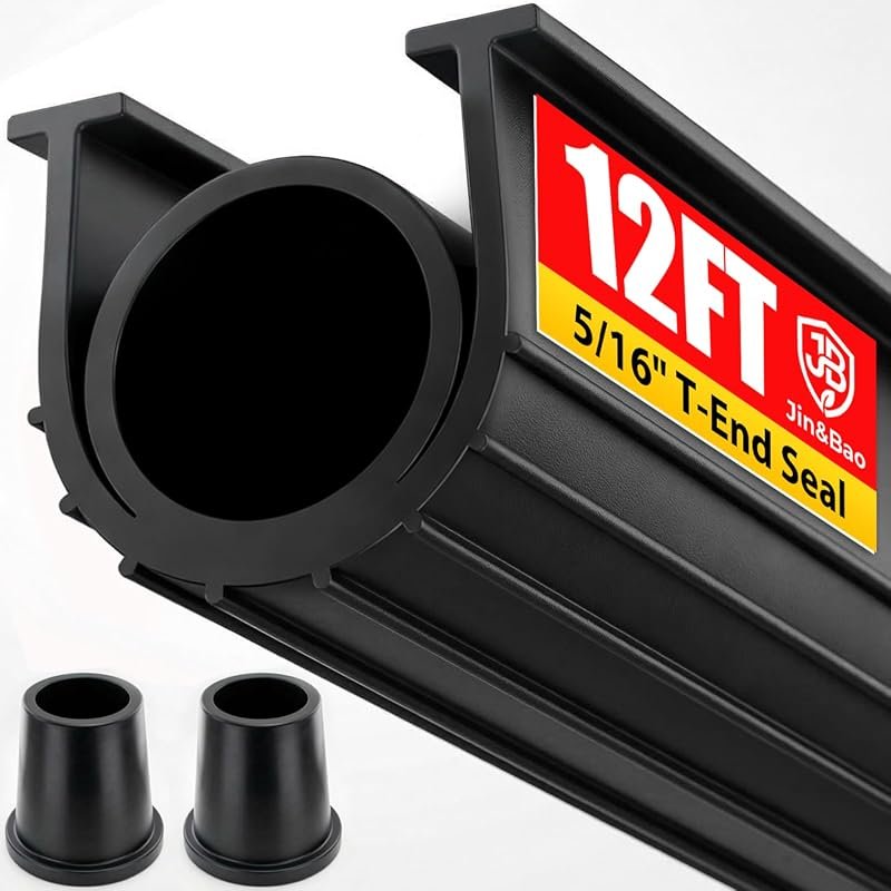 10 Best Place to Buy a Garage Door Compared 9 Jin&Bao Garage Door Bottom Rubber Seal 5/16" T-End 12FT with 2 End Plugs for a Tight Fit