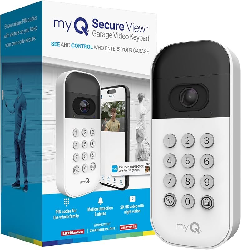 10 Best Keypad Garage Door Opener Worth Buying: Top Picks 11 myQ Smart Garage Door Video Keypad 2K with Wide Camera and Smartphone Control, Customizable Access